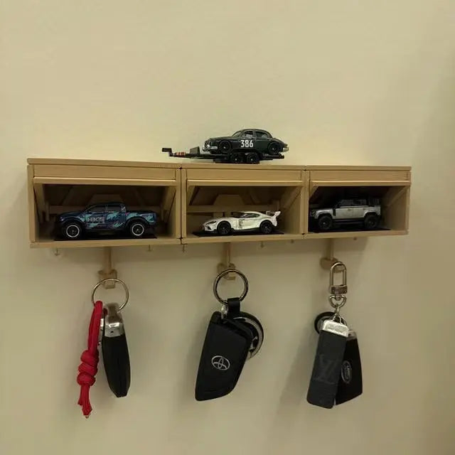 DriveDock | Garage-stijl autosleutelhouder – Creatieve sleutelhouder voor aan de muur