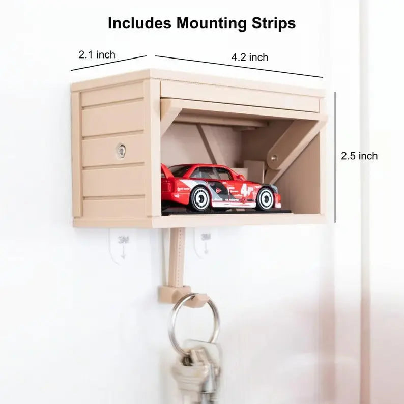 DriveDock | Garage-stijl autosleutelhouder – Creatieve sleutelhouder voor aan de muur