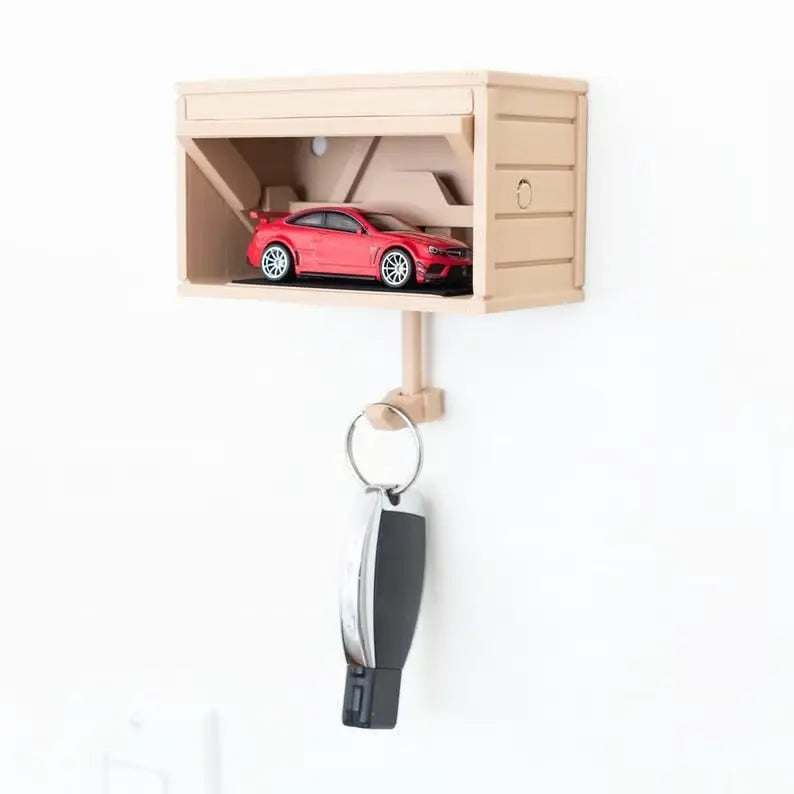 DriveDock | Garage-stijl autosleutelhouder – Creatieve sleutelhouder voor aan de muur