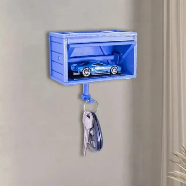 DriveDock | Garage-stijl autosleutelhouder – Creatieve sleutelhouder voor aan de muur