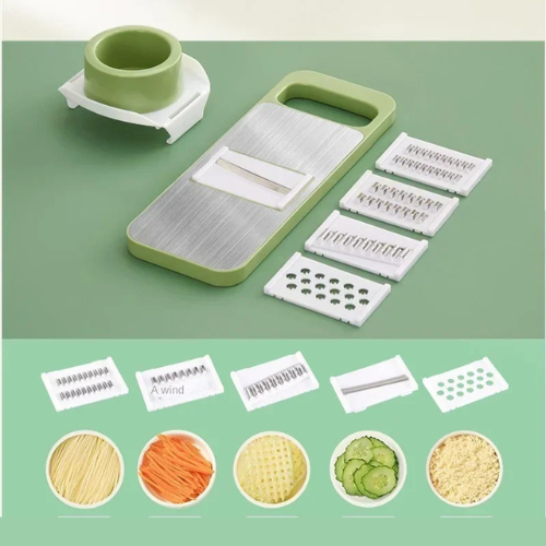 VegCutPro | 5-in-1 Multifunctionele Groentesnijder, Snijder & Hakker met Handbeschermer