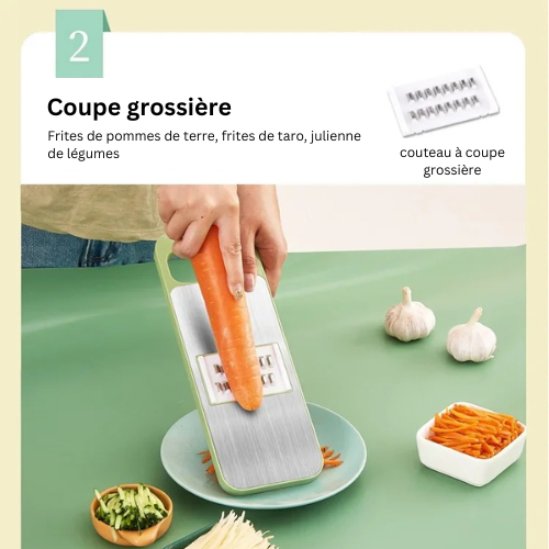 VegCutPro | 5-in-1 Multifunctionele Groentesnijder, Snijder & Hakker met Handbeschermer