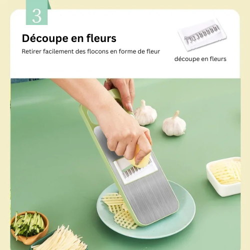 VegCutPro | 5-in-1 Multifunctionele Groentesnijder, Snijder & Hakker met Handbeschermer