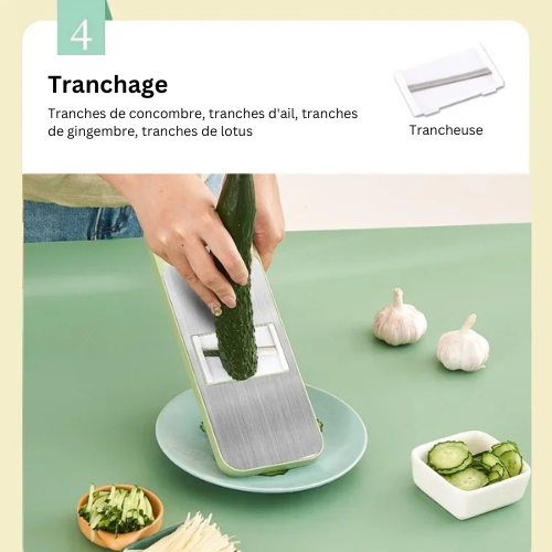 VegCutPro | 5-in-1 Multifunctionele Groentesnijder, Snijder & Hakker met Handbeschermer