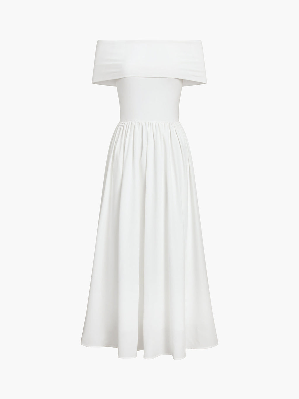 Maevra | Elegante off-shoulder jurk voor dames – geplooide maxi-feestjurk