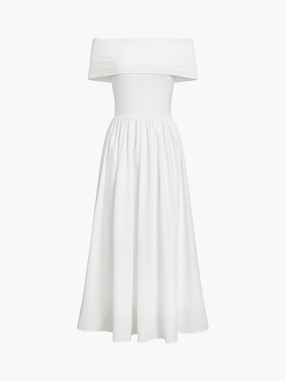 Maevra | Elegante off-shoulder jurk voor dames – geplooide maxi-feestjurk