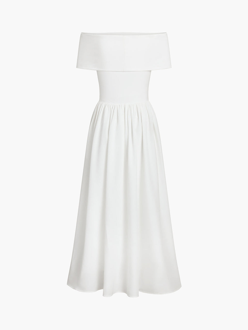 Maevra | Elegante off-shoulder jurk voor dames – geplooide maxi-feestjurk