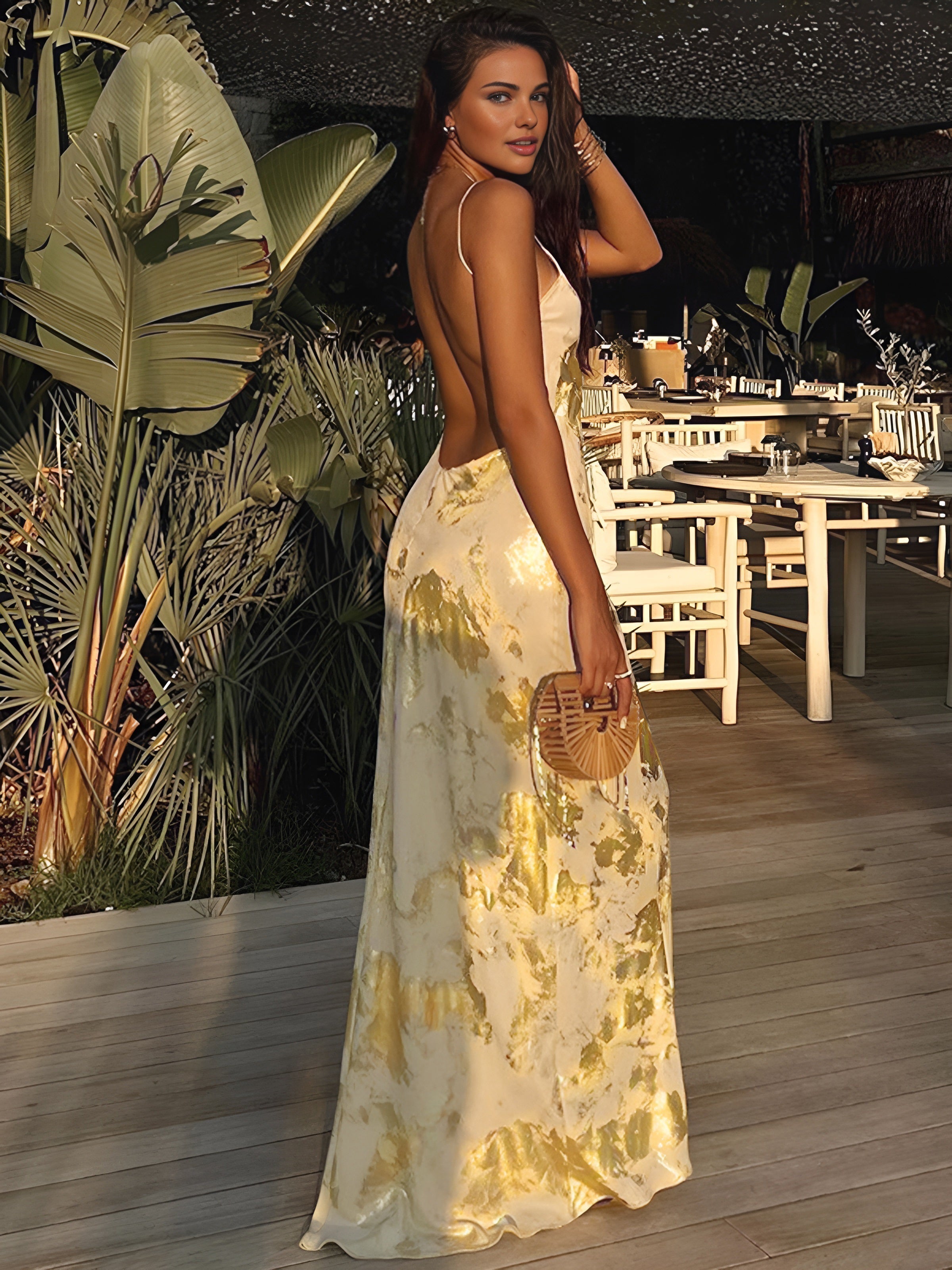 Vori | Zijdezachte satijnen nachthemd voor dames – Elegante nachthemd met bloemenprint