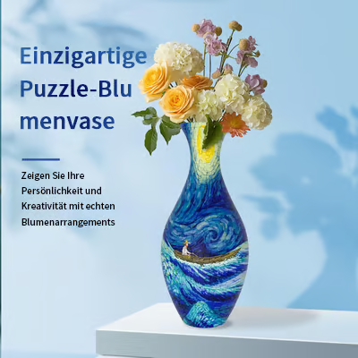 VaseCraft | 3D Puzzelvaas - Decoratieve Bloemenvaas met Verwijderbare Waterhouder, Creatieve DIY Woondecoratie, Uniek Modern Ontwerp
