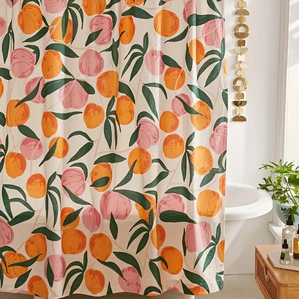 PeachVeil | Waterdicht perzik douchegordijn - stijlvolle en duurzame badkamerdecoratie