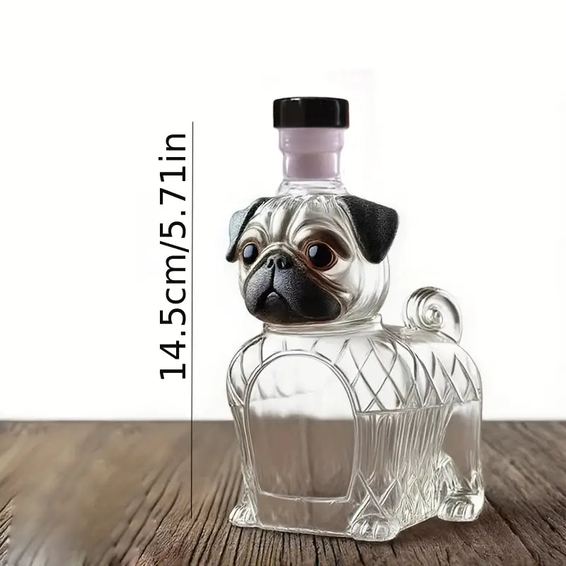 CanineCask | Whisky-karaf in de vorm van een hond – Creatieve glazen fles, uniek baraccessoire