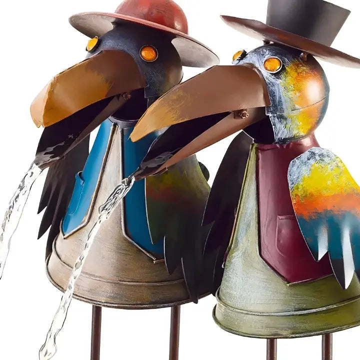 ChirpStream | Waterfontein met toekanvogel - Grillig tuindecor voor buiten