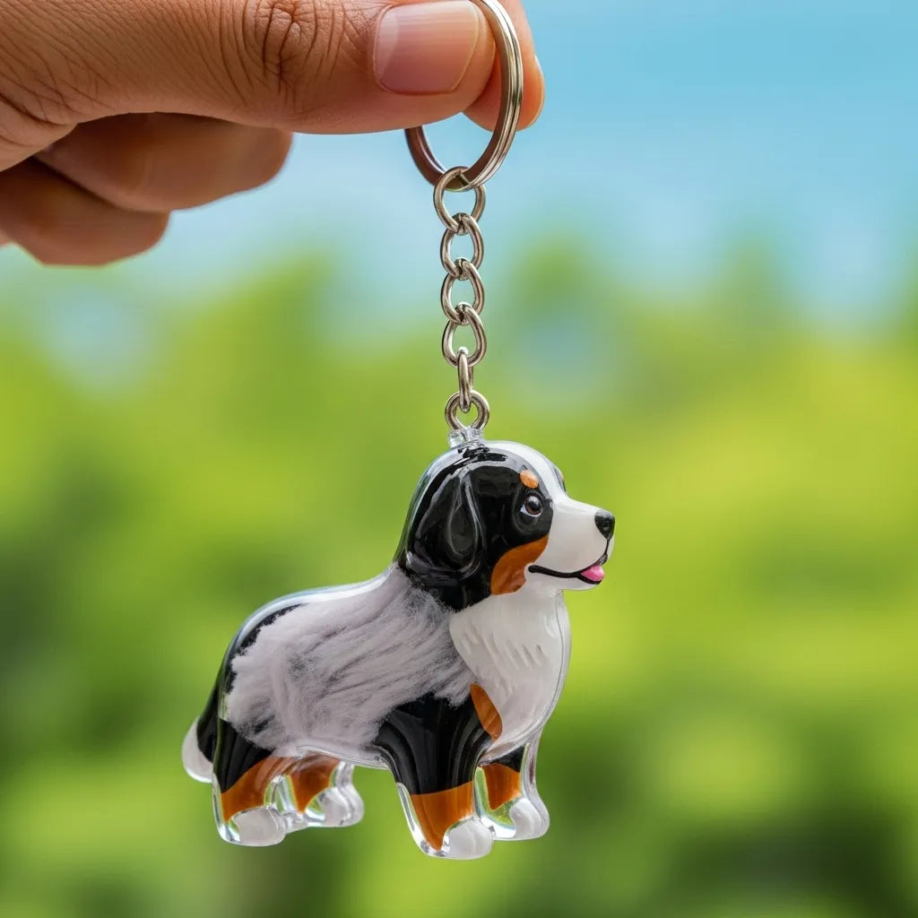 PawCharm | Hondvormige sleutelhanger als aandenken, gepersonaliseerd aandenken aan uw huisdier