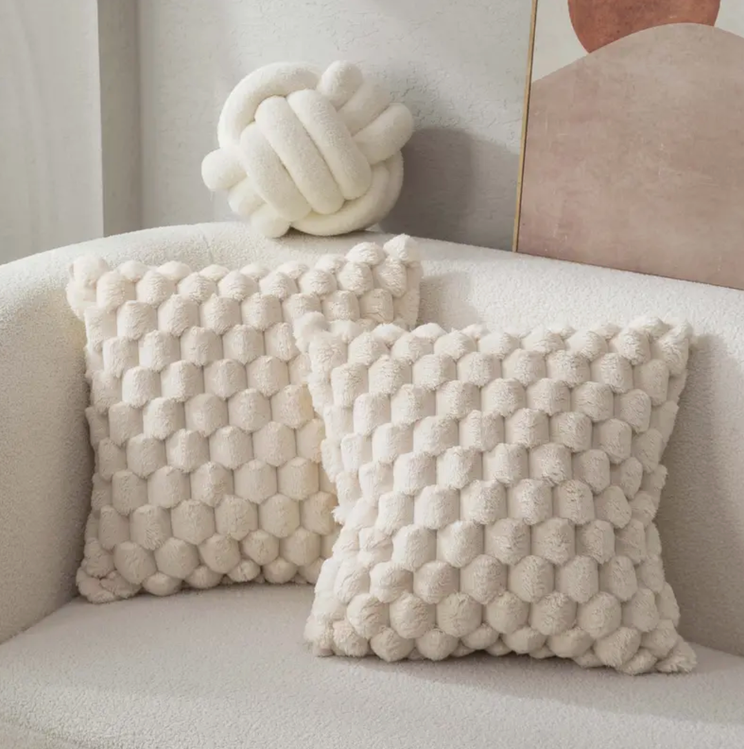CozyPuff | Ultra-zacht kussenhoes van imitatiebont - pluizige decoratieve kussenhoes voor bank en bed