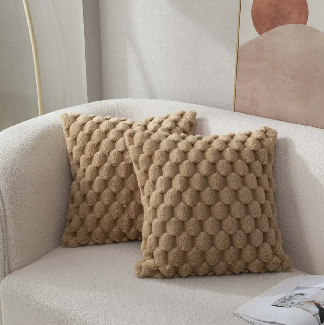 CozyPuff | Ultra-zacht kussenhoes van imitatiebont - pluizige decoratieve kussenhoes voor bank en bed