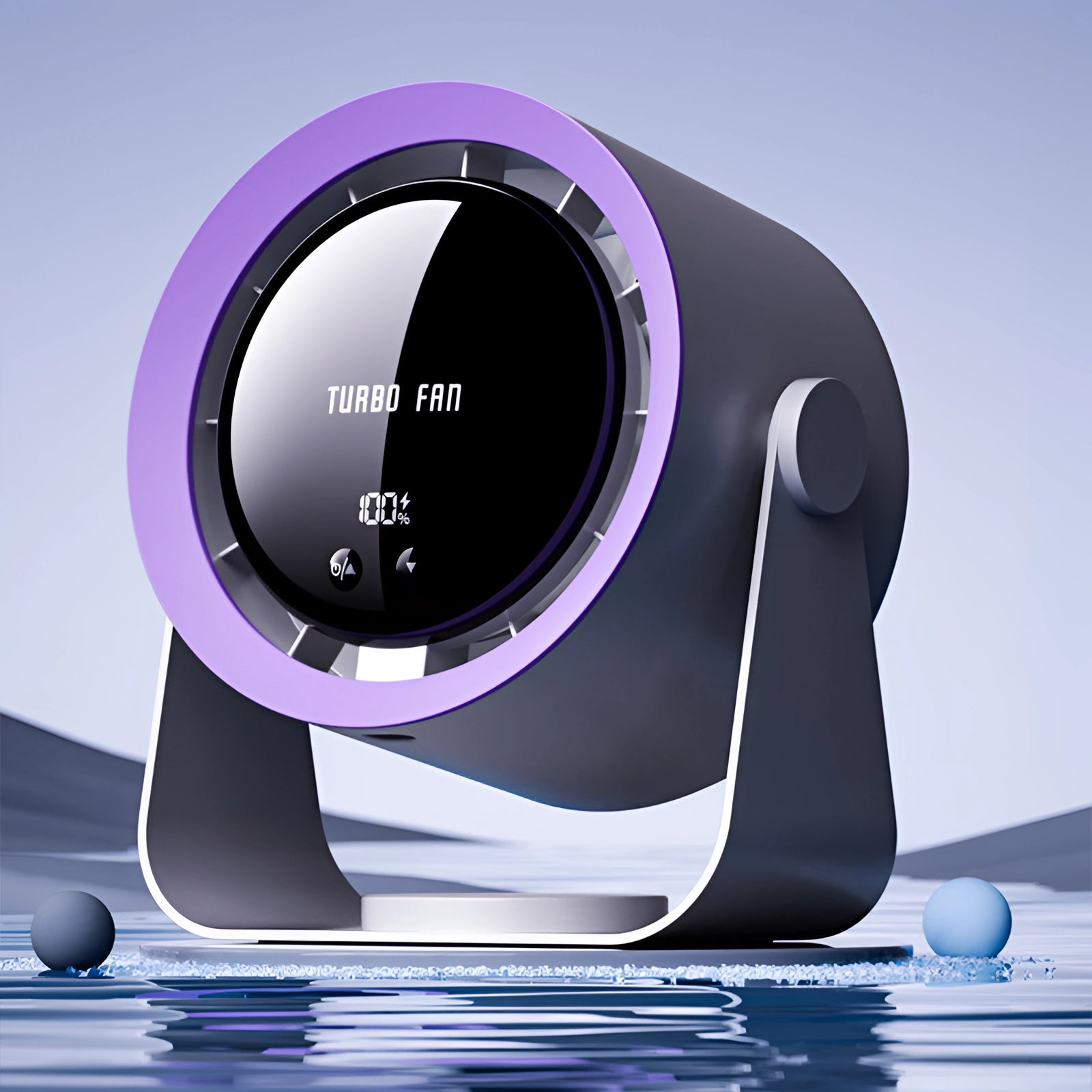 WhispAir | Compacte bladenloze ventilator - ultrastille touchscreen display, draagbare tafelventilator