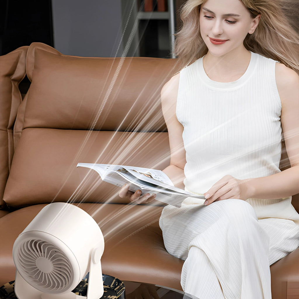WhispAir | Compacte bladenloze ventilator - ultrastille touchscreen display, draagbare tafelventilator