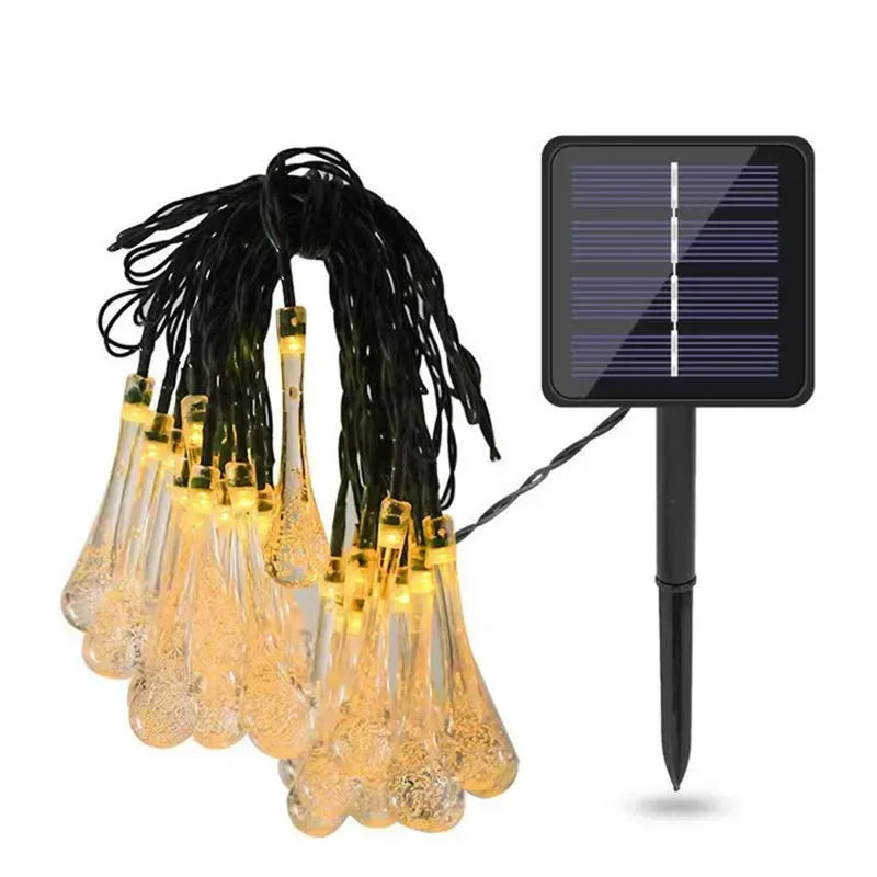 DropTwinkle | Solar waterdruppel string verlichting - Outdoor LED twinkelende decoratie voor tuin, patio, kerst en feest