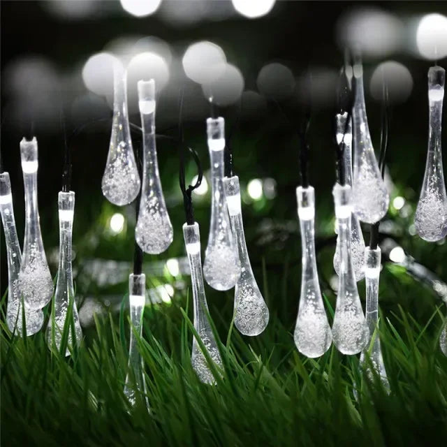 DropTwinkle | Solar waterdruppel string verlichting - Outdoor LED twinkelende decoratie voor tuin, patio, kerst en feest