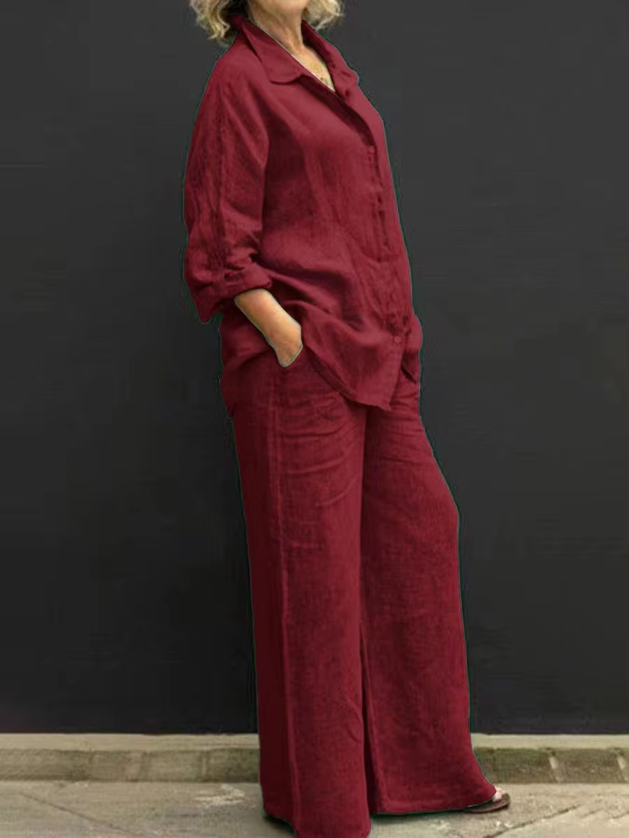 Yalia | Linnen set voor dames – Vintage, nonchalante zomeroutfit