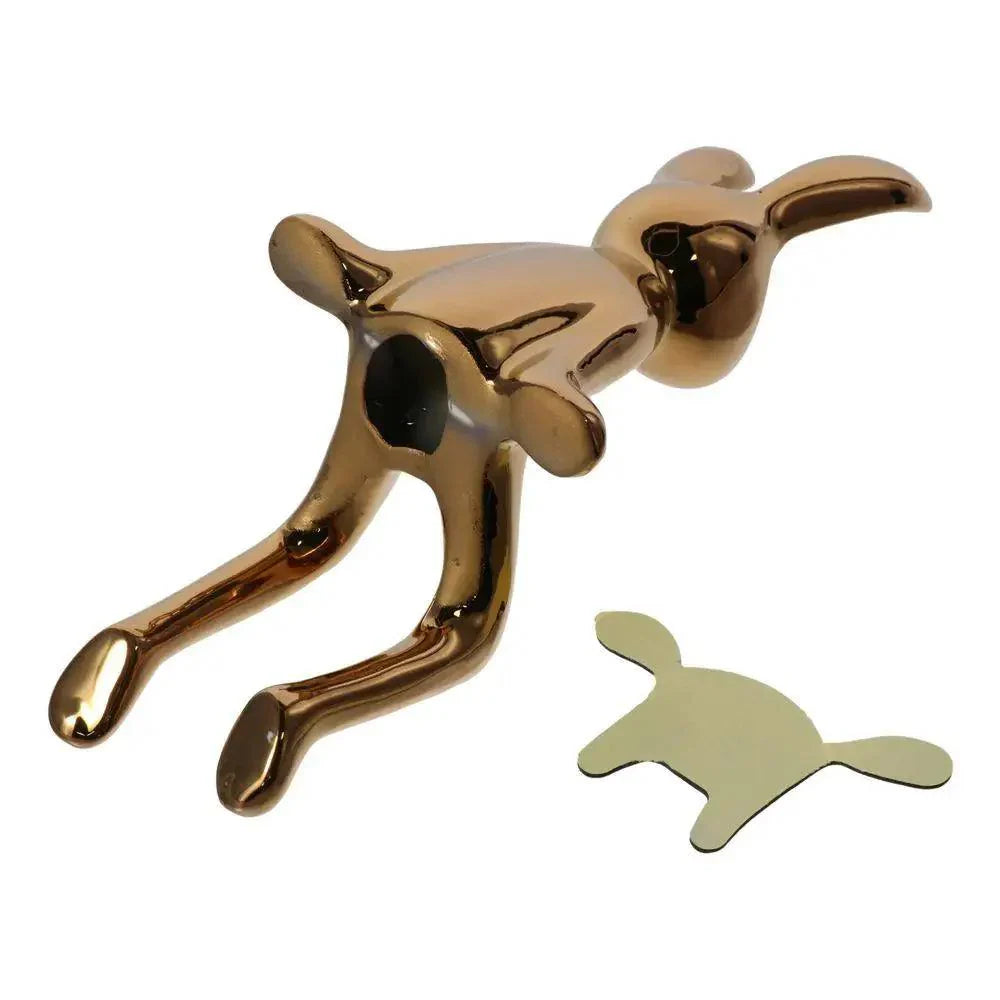 NobleRabbit | Elegant Metallic Konijn Ornament - Moderne Dierensculptuur, Chique Woondecoratie Accent