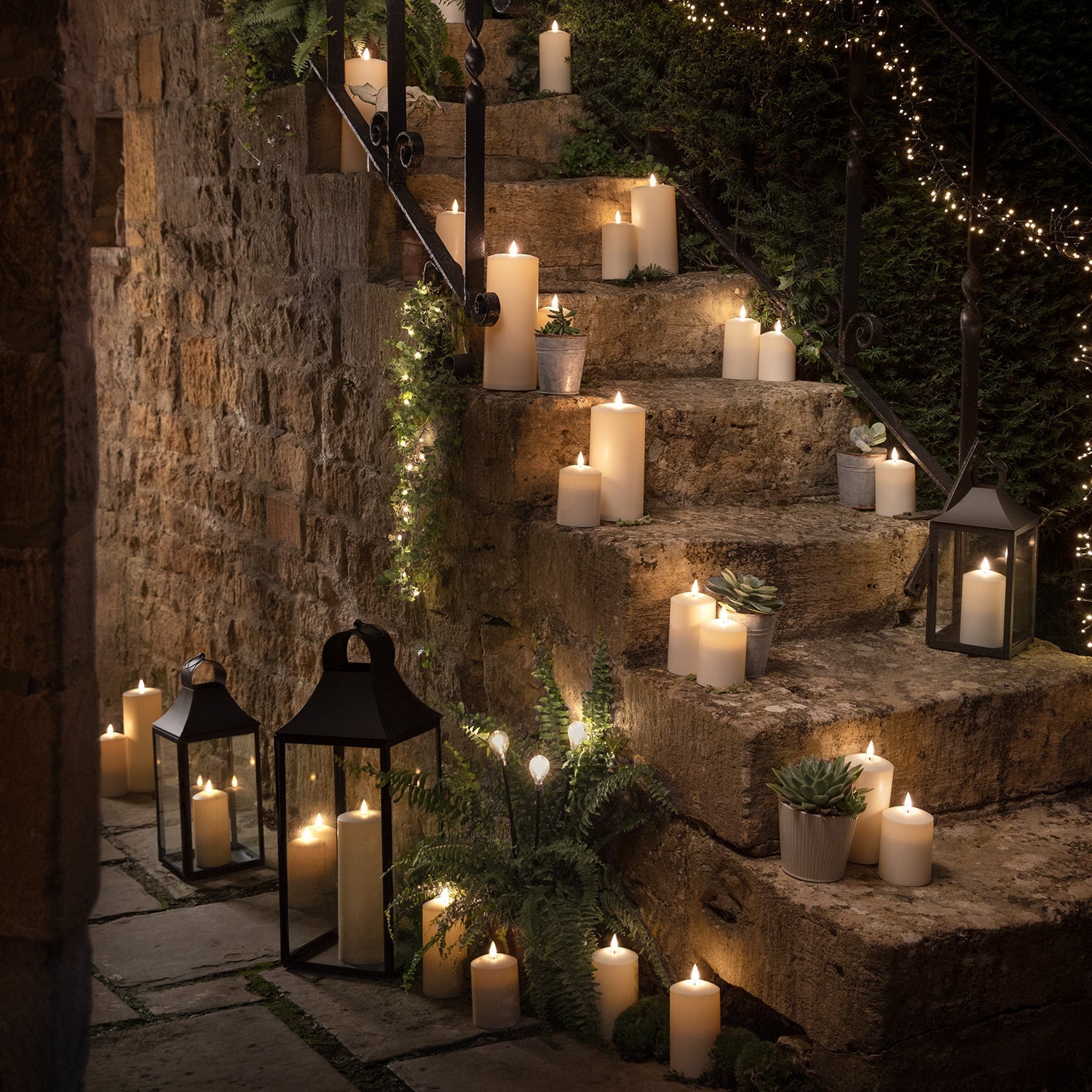 EverFlame | Vlamloze LED zuilkaarsen 3-pack - met afstandsbediening, flikkerend