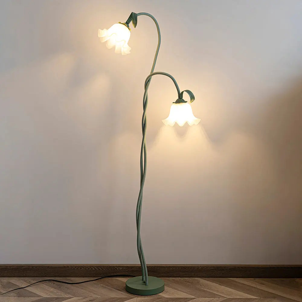 BlossomLight | Elegante serene Bell bloemen Vloerlamp