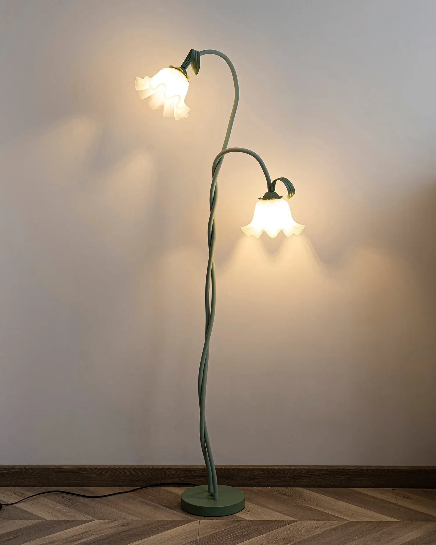 BlossomLight | Elegante serene Bell bloemen Vloerlamp