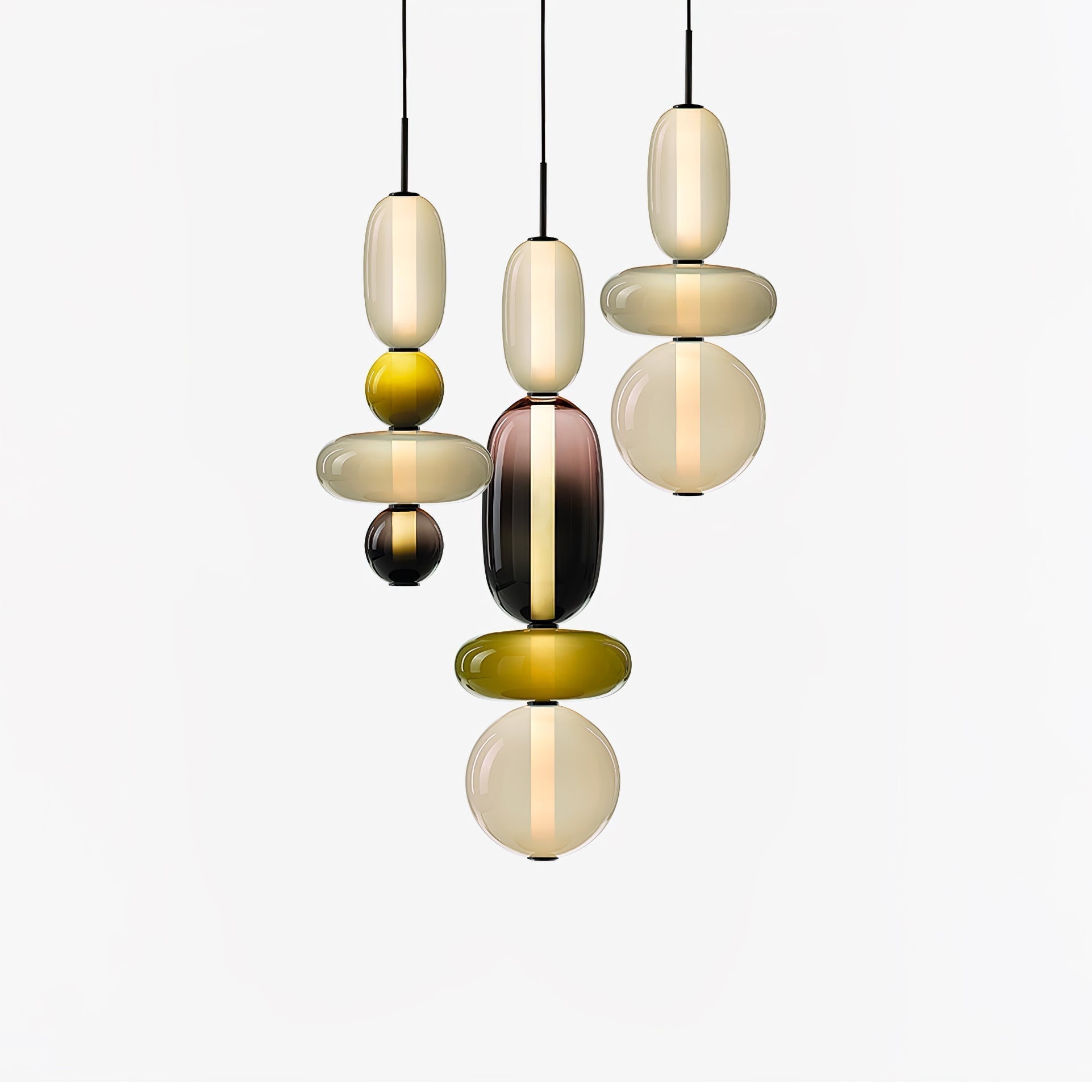 SugarGlare | Gekonfijte glazen hanglamp - Moderne hanglamp voor keuken, eetkamer en woonkamer