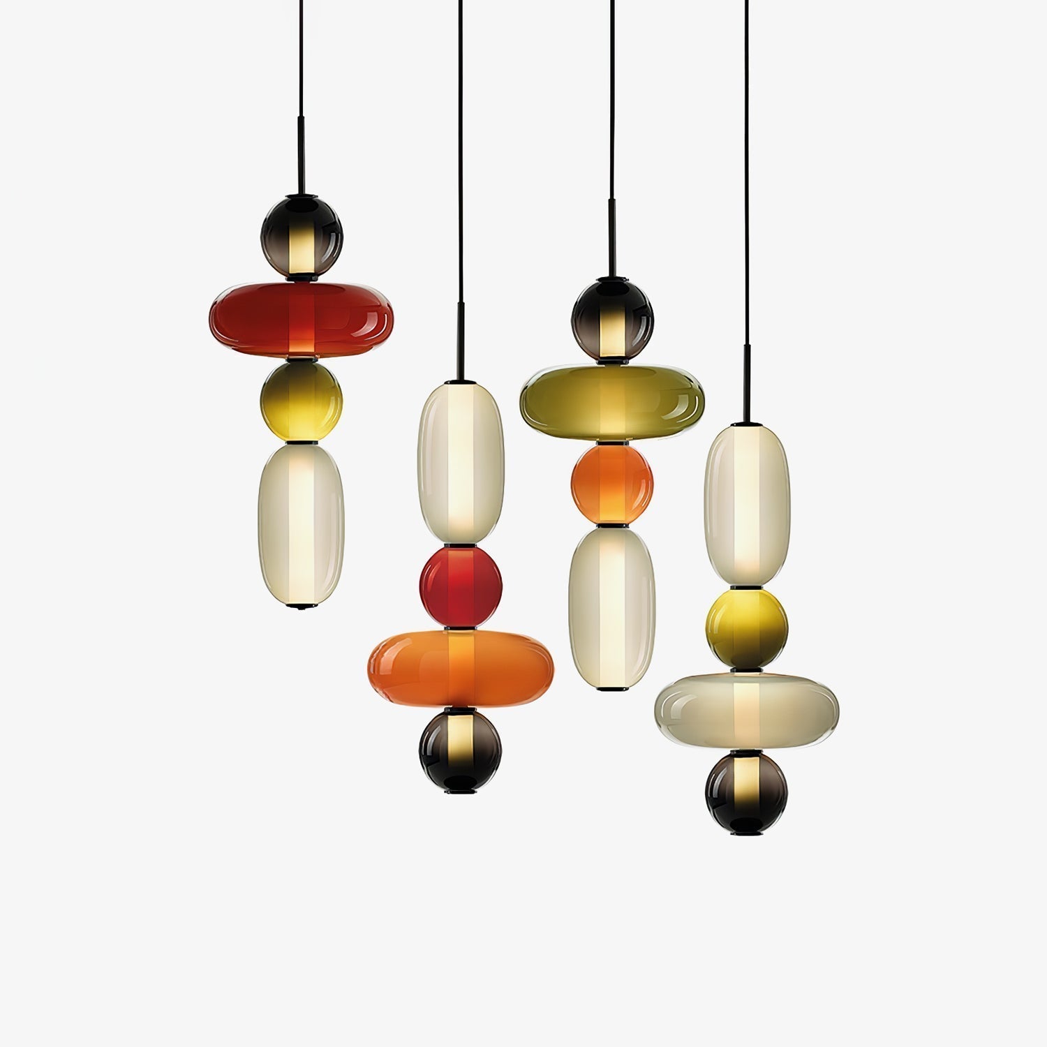 SugarGlare | Gekonfijte glazen hanglamp - Moderne hanglamp voor keuken, eetkamer en woonkamer