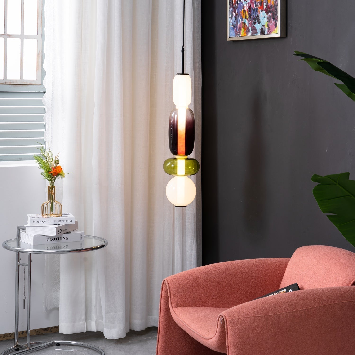 SugarGlare | Gekonfijte glazen hanglamp - Moderne hanglamp voor keuken, eetkamer en woonkamer