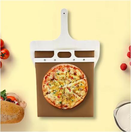 GlideSlice | Pizzaschep – soepel glijdend, berkenhout, handig hulpmiddel om pizza's te verplaatsen