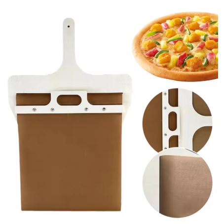 GlideSlice | Pizzaschep – soepel glijdend, berkenhout, handig hulpmiddel om pizza's te verplaatsen