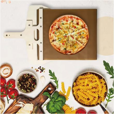GlideSlice | Pizzaschep – soepel glijdend, berkenhout, handig hulpmiddel om pizza's te verplaatsen