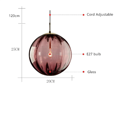 LuxeSphere | Retro luxe gegolfde globe hanglamp