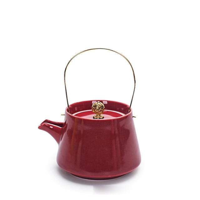HeritagePot | Vintage Keramische Aardewerk Theepot - Handgemaakte Porseleinen Theeketel, Antiek Ontwerp