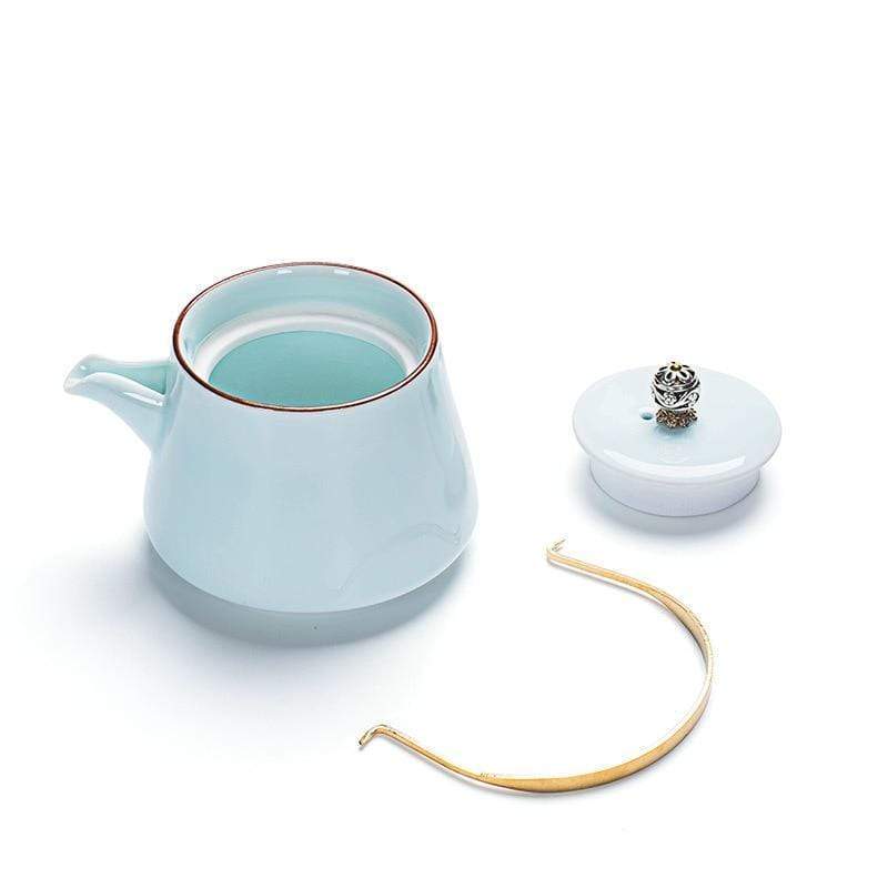 HeritagePot | Vintage Keramische Aardewerk Theepot - Handgemaakte Porseleinen Theeketel, Antiek Ontwerp