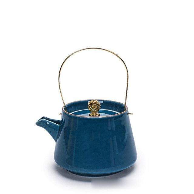 HeritagePot | Vintage Keramische Aardewerk Theepot - Handgemaakte Porseleinen Theeketel, Antiek Ontwerp