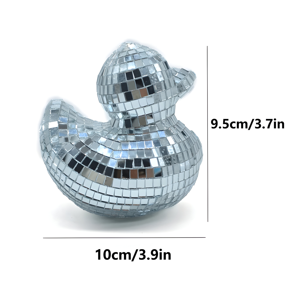 QuackGlitz | Handgemaakte eendenspiegel discobal – decoratief ornament voor trendy slaapkamers
