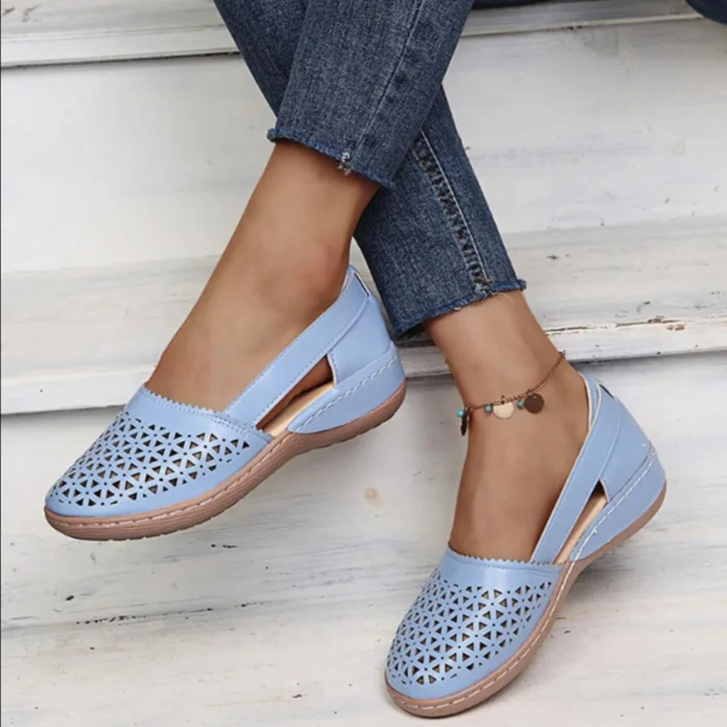 Nolwenn | Women’s Orthopedic Leather Shoes – Comfortable, Ergonomic Support, Breathable, Casual & Work Footwear
