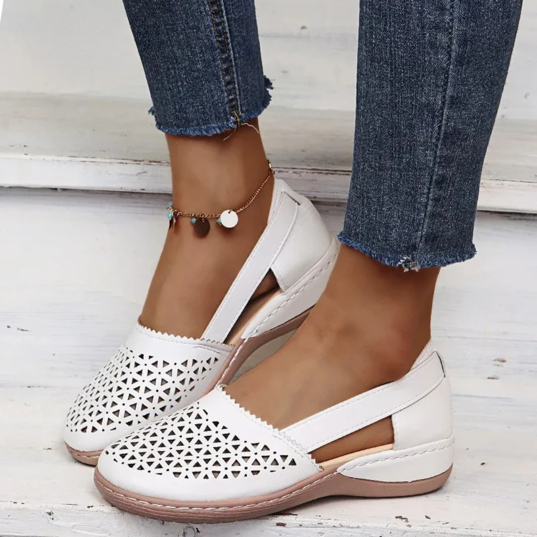 Nolwenn | Women’s Orthopedic Leather Shoes – Comfortable, Ergonomic Support, Breathable, Casual & Work Footwear