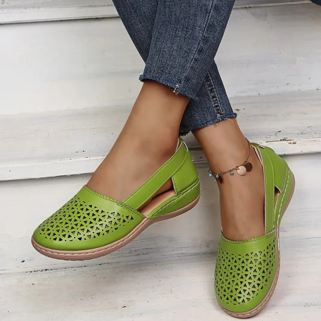 Nolwenn | Women’s Orthopedic Leather Shoes – Comfortable, Ergonomic Support, Breathable, Casual & Work Footwear
