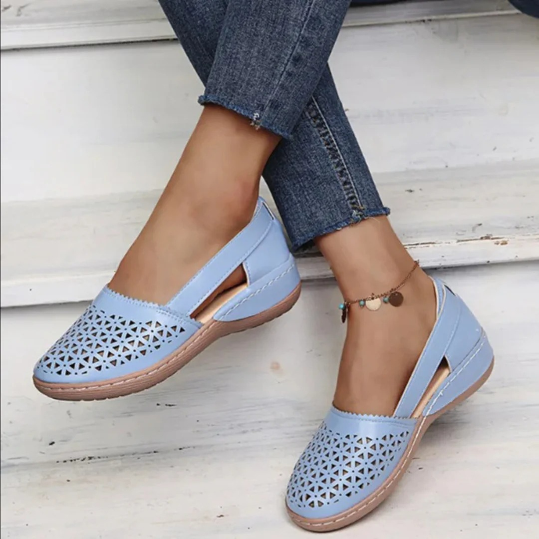Nolwenn | Women’s Orthopedic Leather Shoes – Comfortable, Ergonomic Support, Breathable, Casual & Work Footwear