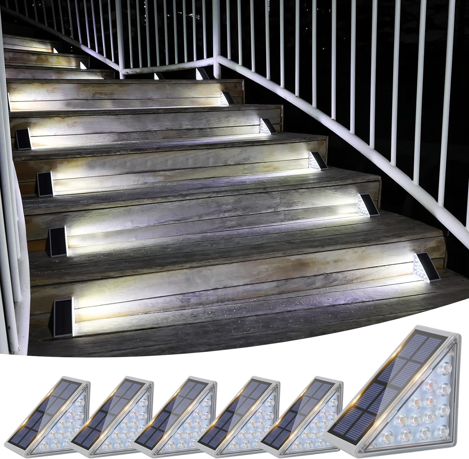 GloSteps | Driehoekige solar trapverlichting voor buiten