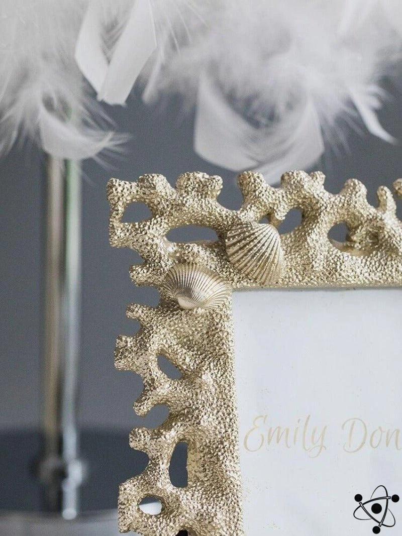 ShellView | Fotolijst met koraalinspiratie - Fotolijst in kuststijl, oceaandecor, nautisch cadeau