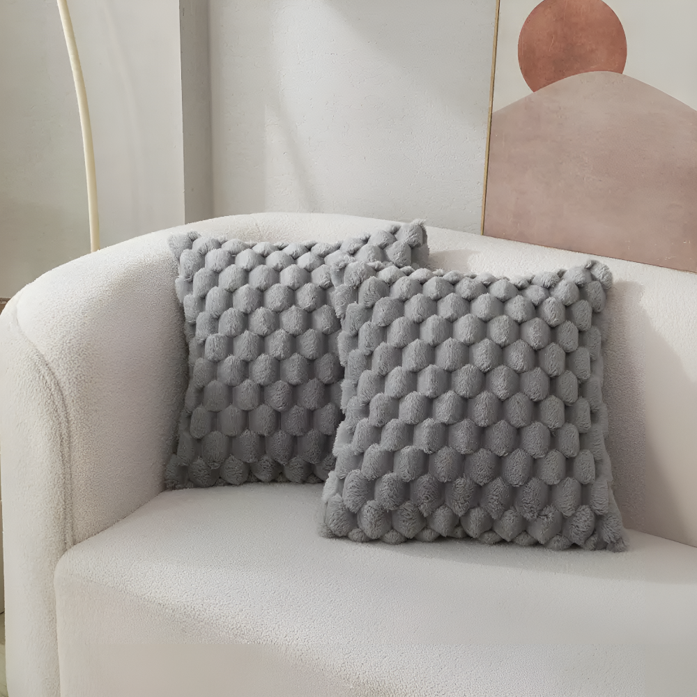 CloudVeil | Luxe pluche kussensloop 50x50 cm – Zachte, donzige decoratieve kussenhoes voor bed en bank
