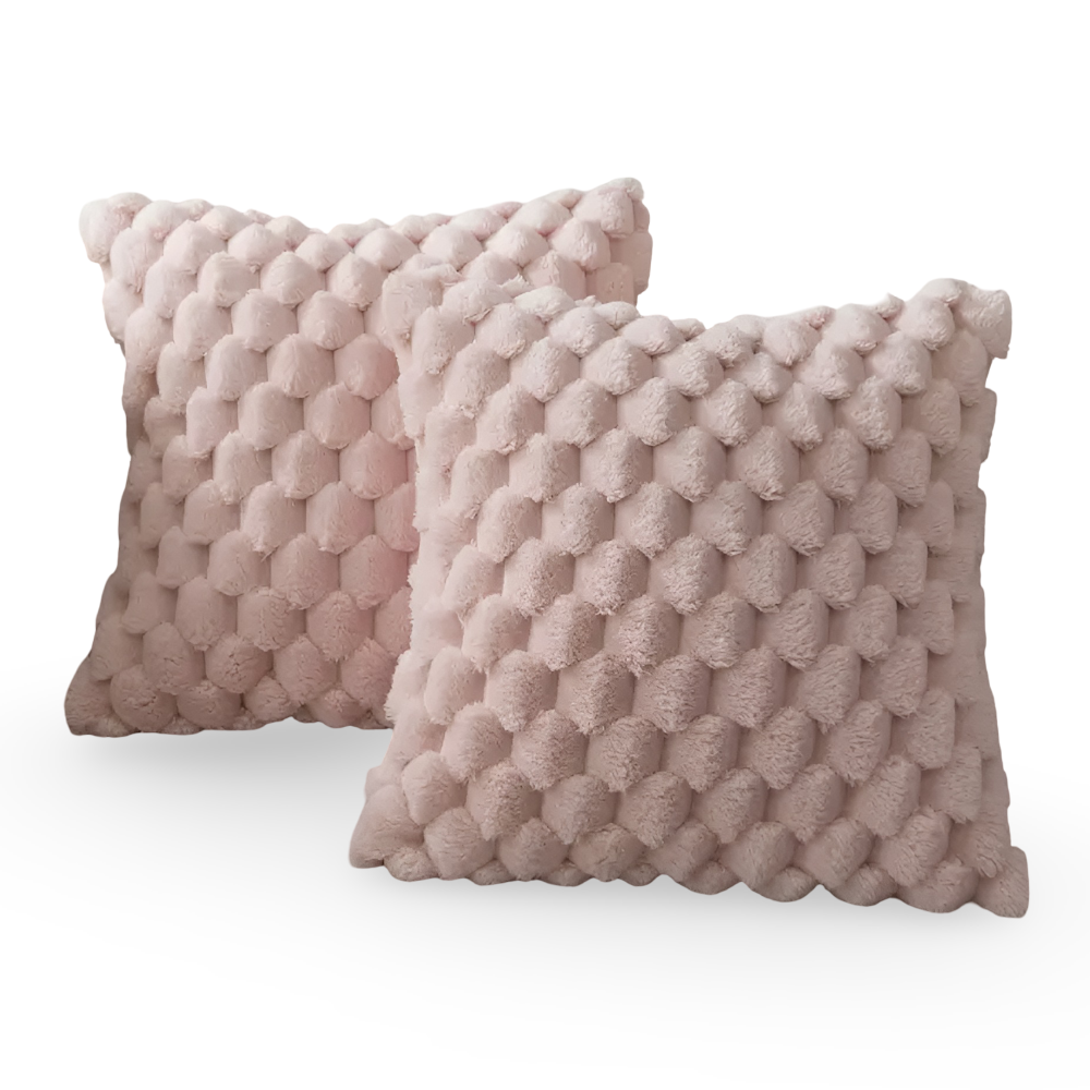 CloudVeil | Luxe pluche kussensloop 50x50 cm – Zachte, donzige decoratieve kussenhoes voor bed en bank