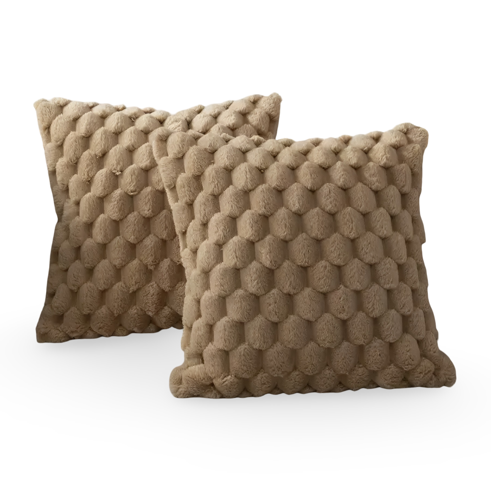 CloudVeil | Luxe pluche kussensloop 50x50 cm – Zachte, donzige decoratieve kussenhoes voor bed en bank