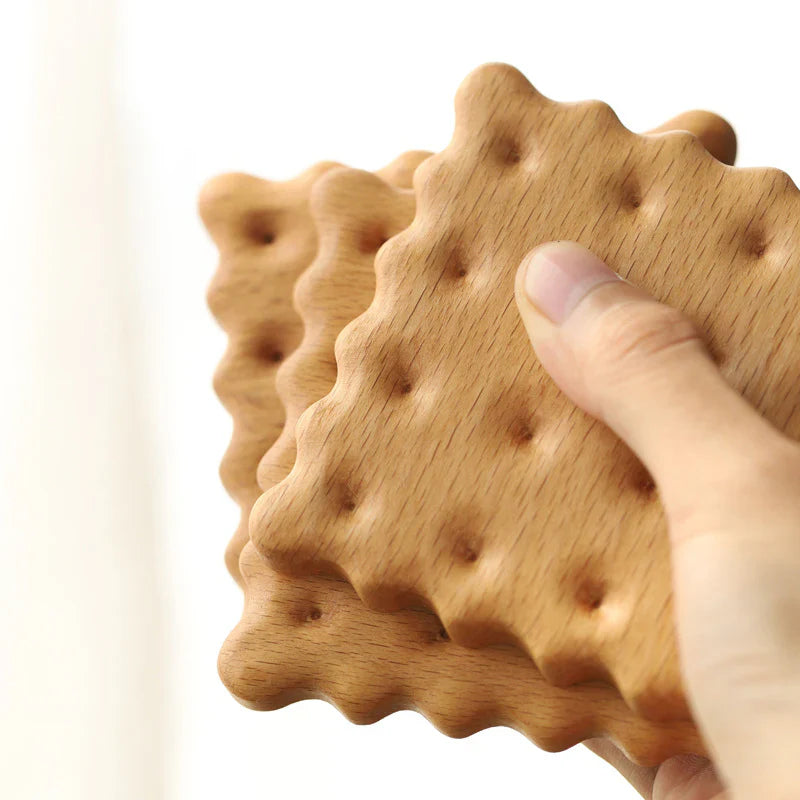 WoodWafers | Houten onderzetters in de vorm van een koekje - stijlvol en functioneel (set van 3)