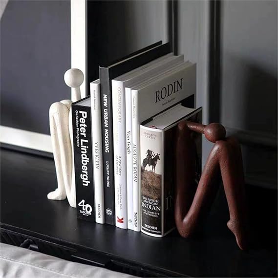 NeatCraft | Moderne decoratieve boekensteun sculptuur – Boekenplank organizer voor thuis en op kantoor